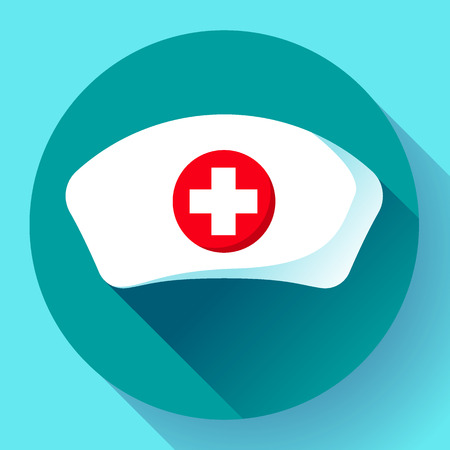 Nurse hat icon vector flat nurse iconのイラスト素材