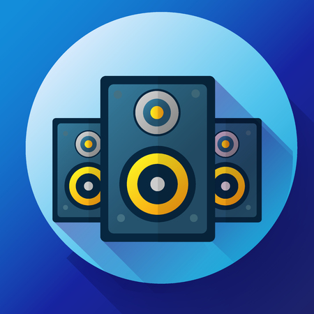 Audio music icon and media Speaker iconのイラスト素材