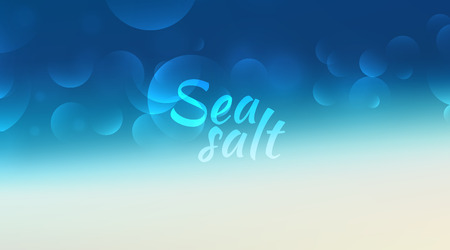 Abstract teal background. Blurred turquoise water backdrop. Vector illustration for your graphic design, banner, summer or aqua poster Sea salt text.のイラスト素材