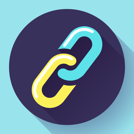 Link icon. Hyperlink chain symbol. link Vector flat illustrationの写真素材