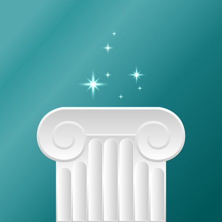 Vector Exhibit museum pillar with Light and empty spaceのイラスト素材