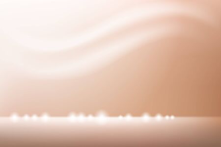 horizontal wide beige blurred background. Abstract light effect blurred background.のイラスト素材