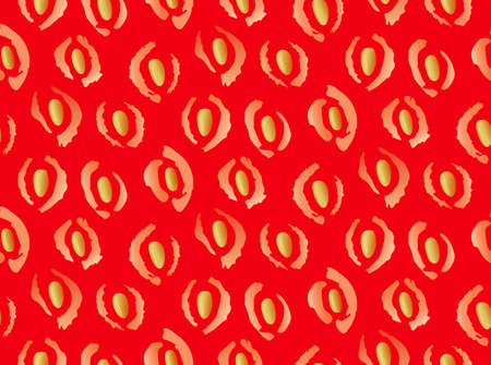 Red Seamless Strawberry Pattern Vectorのイラスト素材