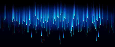 Dark blue Technology Sci-fi abstract matrix futuristic background, computer data stream, vector Illustration.のイラスト素材