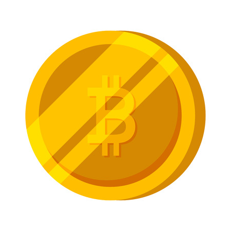 Bitcoin gold coin, vector Finance money emblemのイラスト素材