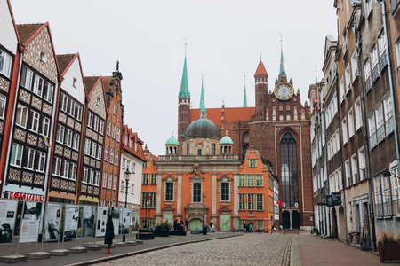 Gdansk, Poland - November 01, 2022: Beautiful architecture of Gdansk city in Poland. Gdansk is the...