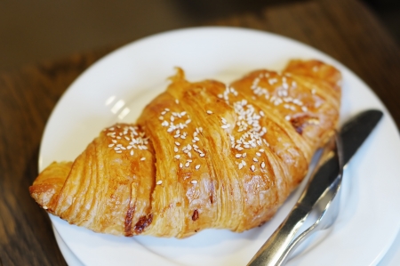French breakfast  croissantの写真素材