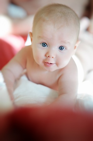 4 month old baby boy portrait