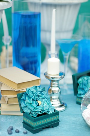 Stylish sweet table on wedding or event partyの写真素材