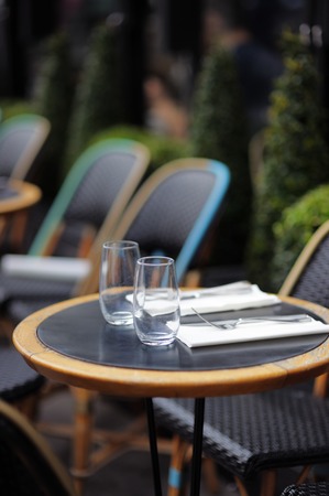 Stylish outdoor cafe in Paris, Franceの写真素材