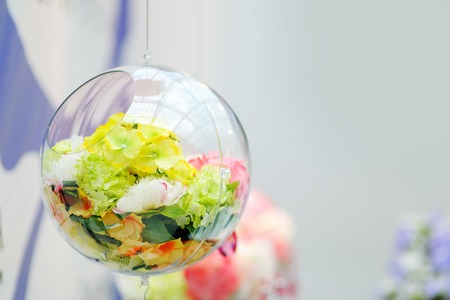 Beautiful wedding natural flowers decorationの写真素材
