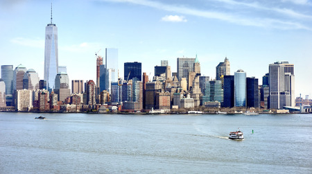 Famous New York City panorama with Manhattan Skylineの写真素材