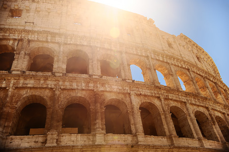 Colosseum (Coliseum) in Rome, Italy. The Colosseum is an important monument of antiquity and is one of the main tourist attractions of Romeの写真素材