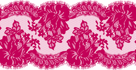Seamless Vector Pink Lace Patternのイラスト素材