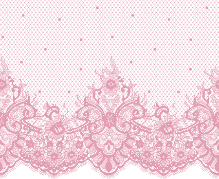 Seamless Vector Pink Lace Patternのイラスト素材