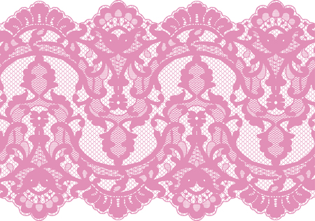 Seamless Vector Pink Lace Patternのイラスト素材