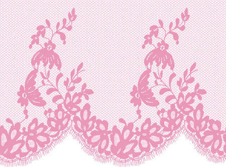 Seamless Vector Pink Lace Patternのイラスト素材