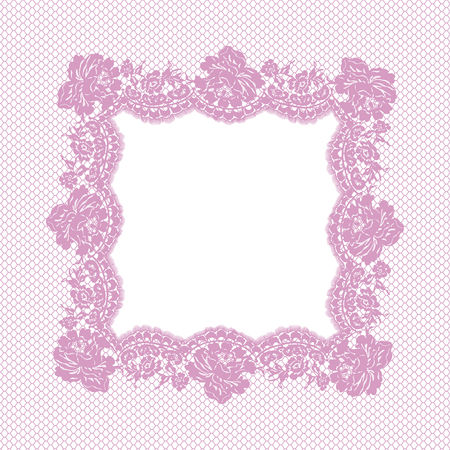 Vector Pink Lace Frameのイラスト素材