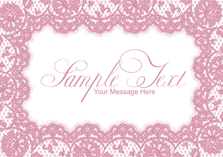 Vector Pink Lace Frameのイラスト素材