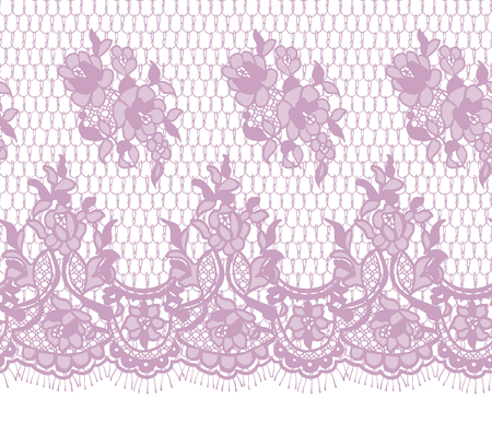 Seamless Vector Pink Lace Patternのイラスト素材
