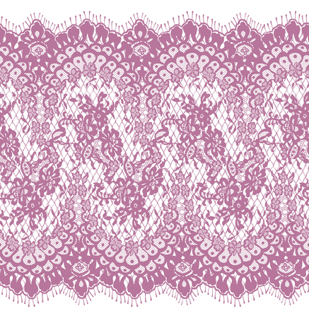 Seamless Vector Pink Lace Patternのイラスト素材