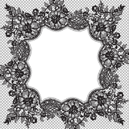 Vector Black Lace Frameのイラスト素材