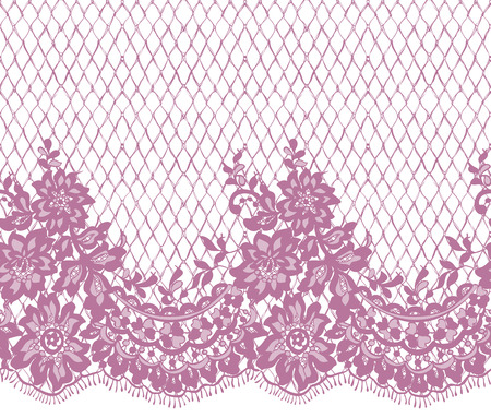 Seamless Vector Pink Lace Patternのイラスト素材