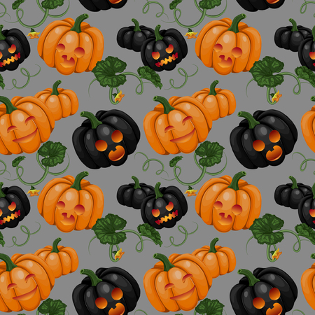 Seamless Vector Pumpkin Patternのイラスト素材