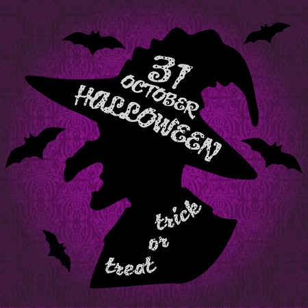 Vector Hallowen Witch Illsutrationのイラスト素材