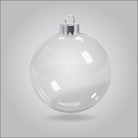 Vector CHristmas Transparent Glass Bubbleのイラスト素材