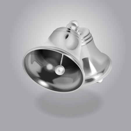 Vector Silver Bell illustrationのイラスト素材