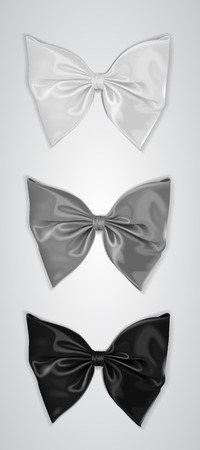 Vector Monochrome Bows Setのイラスト素材