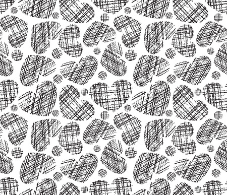Seamless Vector Hearts Patternのイラスト素材