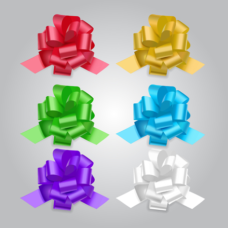 Vector Colorful Gift Bows Setのイラスト素材