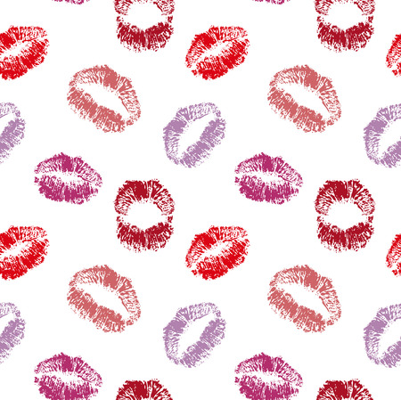 Seamless Vector Lipstick Patternのイラスト素材