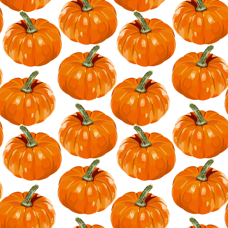Seamless Vector Pumpkin Patternのイラスト素材