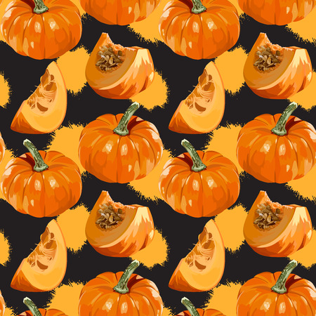 Seamless Vector Pumpkin Patternのイラスト素材