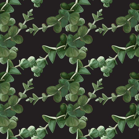 Seamless Vector Leaves Patternのイラスト素材