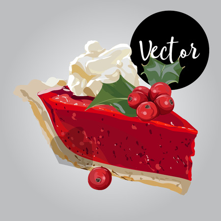 Vector Christmas Pie Illustrationのイラスト素材