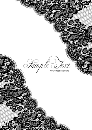 Vector Black Lace Frameのイラスト素材