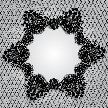 Vector Pink Lace Frame Templateのイラスト素材