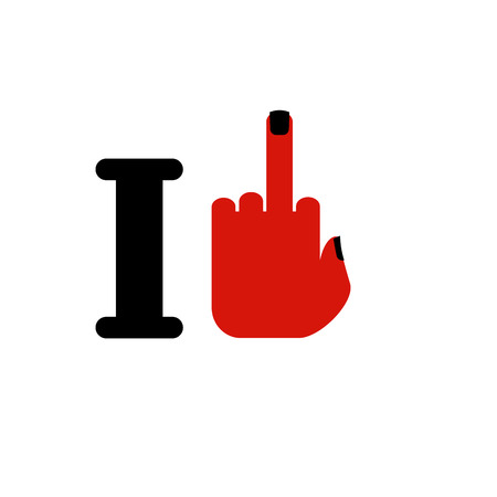 I hate template. Fuck symbol of hatred. Aggression signのイラスト素材