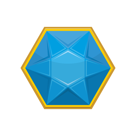 topaz gemstone isolated. Jewelry blue stone on white backgroundのイラスト素材