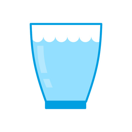 Aquarium empty isolated. Glass vessel with water to fish on white backgroundのイラスト素材