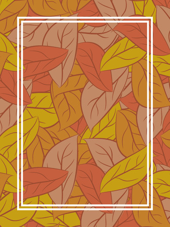 autumn leaves Background. Yellow fallen leaf backgroundのイラスト素材