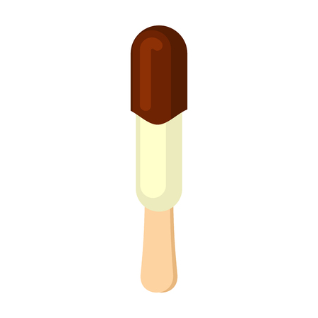 Letter I Ice Cream font. Popsicle alphabet. Cold Sweet lettering. Icecream sign ABCのイラスト素材