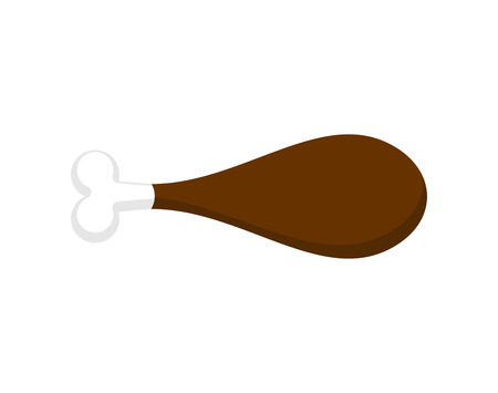 Meat on bone. Hamon isolated. Ham on white backgroundのイラスト素材