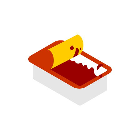 Open Ketchup DIP pack  isolated. Sauce for fast food on white backgroundのイラスト素材