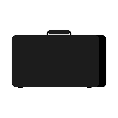 Black Case isolated. Suitcase on white backgroundのイラスト素材