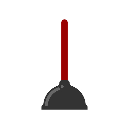 Toilet plunger isolated. Accessory for cleaning. Clean clog in tubのイラスト素材